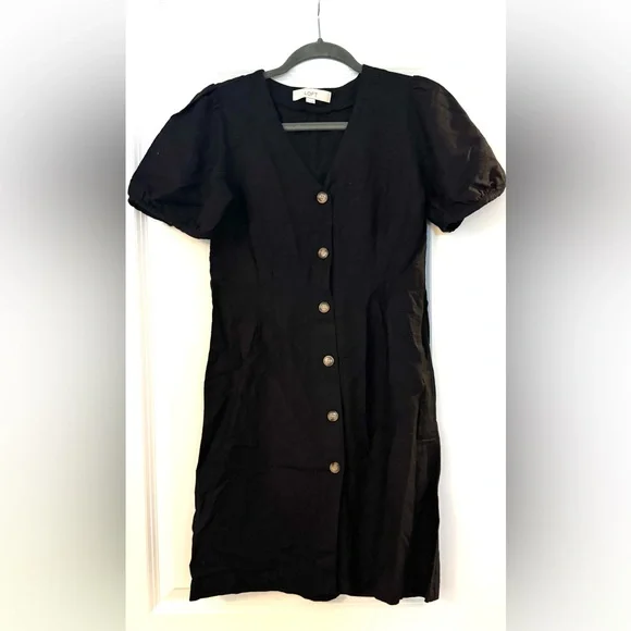 Black Button-Down Dress - Picture 4 of 8